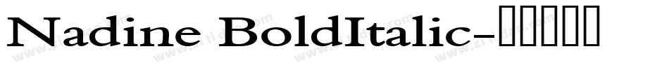 Nadine BoldItalic字体转换